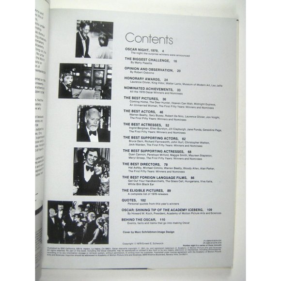 Academy Awards Oscar 1979 Cooper Deer Hunter Warren Beatty De Niro Paperback - Picture 3 of 10